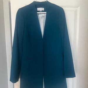 Calvin Klein Women's Teal Blazer - never worn